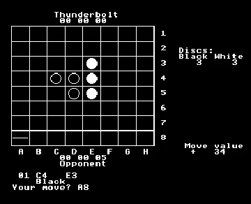 Reversi (1989)(Scholten, W.H.)[REV2P] screen shot game playing